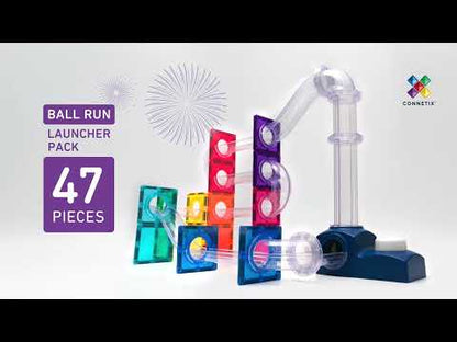 Connetix Ball Run Launcher Knikkerbaan Pack - 47 magnetische tegels