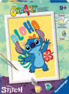 Voorzijde verpakking Ravensburger CreArt Aloha Stitch schilderen op nummer, kleurrijk knutsel idee voor kinderen.