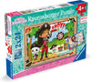 Schuine productfoto Ravensburger puzzel Gabby’s poppenhuis 2x24pcs met piratenavontuur en kleurrijke kinderillustraties.