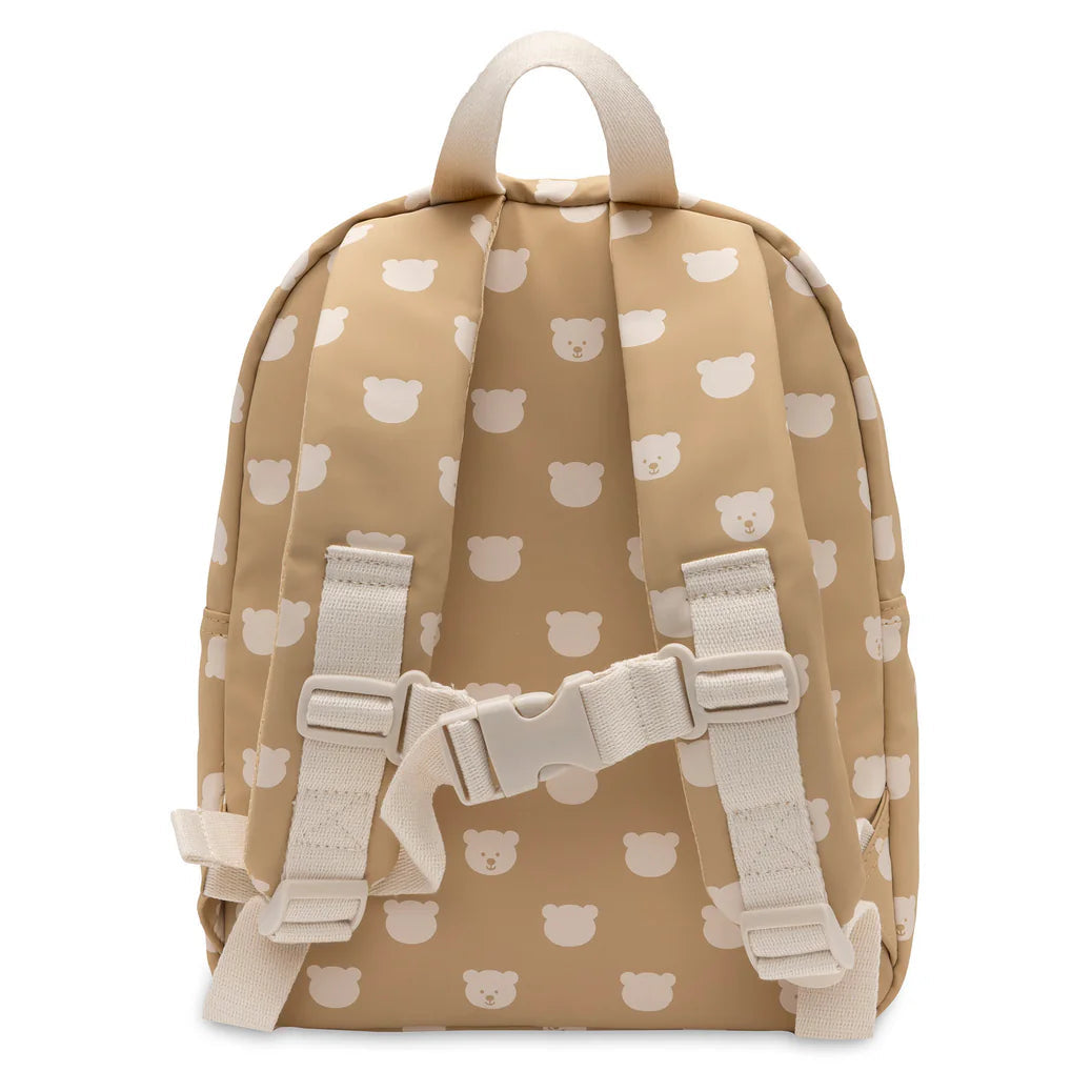 Rugtas kinderen achterzijde met verstelbare banden, borstriem en teddybeer all-over print