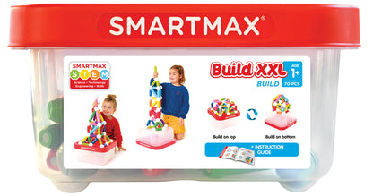 SMX 907 SmartMax Build XXL voorkant verpakking met STEM speelgoed, 70 magnetische bouwstenen voor kinderen vanaf 1 jaar