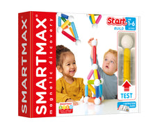 SmartMax Start SMX 309 voorkant verpakking met bouwvoorbeeld, 23-delige set voor kinderen van 1 tot 6 jaar.