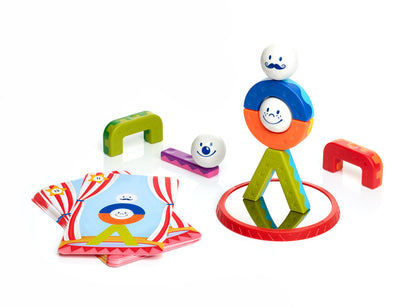 SmartMax My First Acrobats SMX 227 magnetisch speelgoed met kleurrijke bouwdelen en figuren voor open ended spel