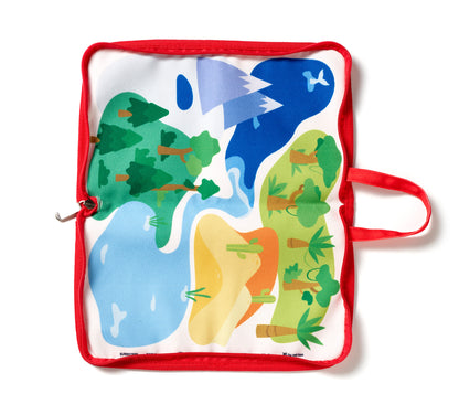 SmartMax My First Animals Around the World SMX 246 stoffen reisetui met wereldkaart, magnetisch speelgoed voor kinderen