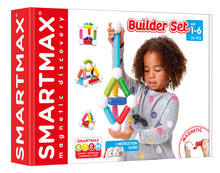 Voorkant doos SmartMax My First Builder SMX 321 Set: magneet speelgoed voor kinderen 1-6 jaar, 20 magnetische bouwstenen