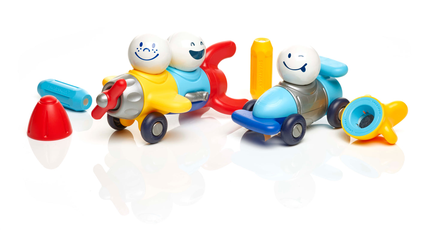 SmartMax My First Explorers SMX 243 speelset met meerdere magnetische voertuigen, open ended speelgoed voor peuters