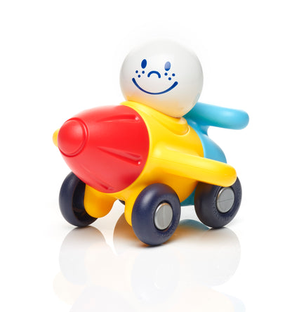 SmartMax My First Explorers SMX 243 blauwe magneet auto, bovenaanzicht magnetisch speelgoed smartmax voor jonge kinderen