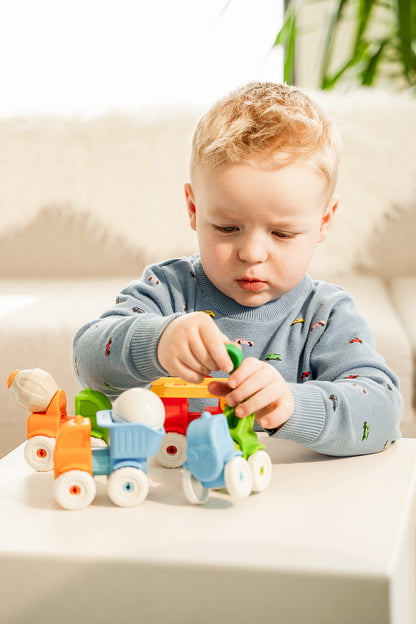 SmartMax My First Vehicles SMX 226 jongen speelt met magnetische voertuigen STEM speelgoed voor kinderen