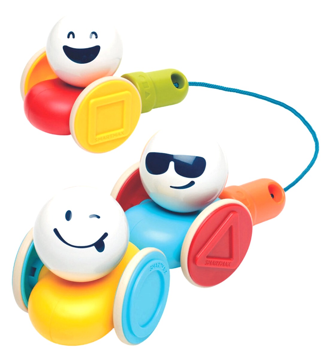 SmartMax My First Wobbly Cars SMX 233 kleurrijke magnetische auto’s met wiebelfunctie, los speelgoed voor peuters vanaf 1 jaar