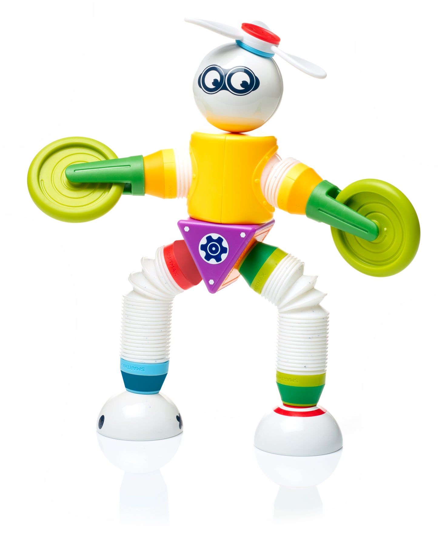 SMX 531 SmartMax Roboflex Plus open ended robot speelgoed voor kinderen met flexibele armen en grote groene wielen