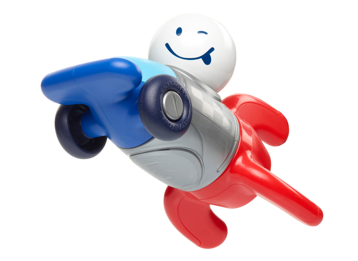 SmartMax My First Explorers SMX 243 magnetisch speelgoed voertuig blauw-grijs-rood met lachend hoofdje