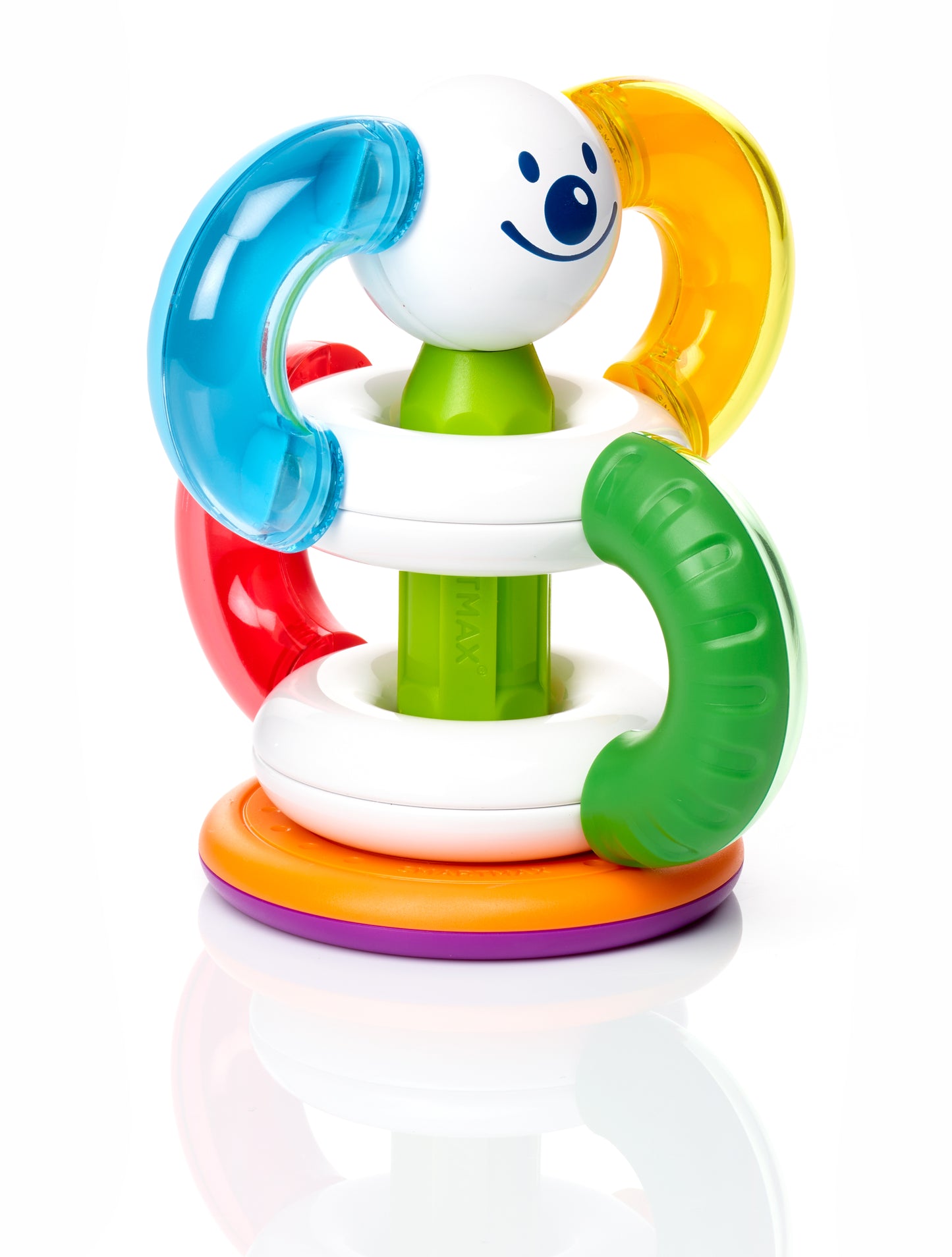 SmartMax My First Stacking Rings SMX 241 detail foto van magnetische ringen in blauw geel rood en groen