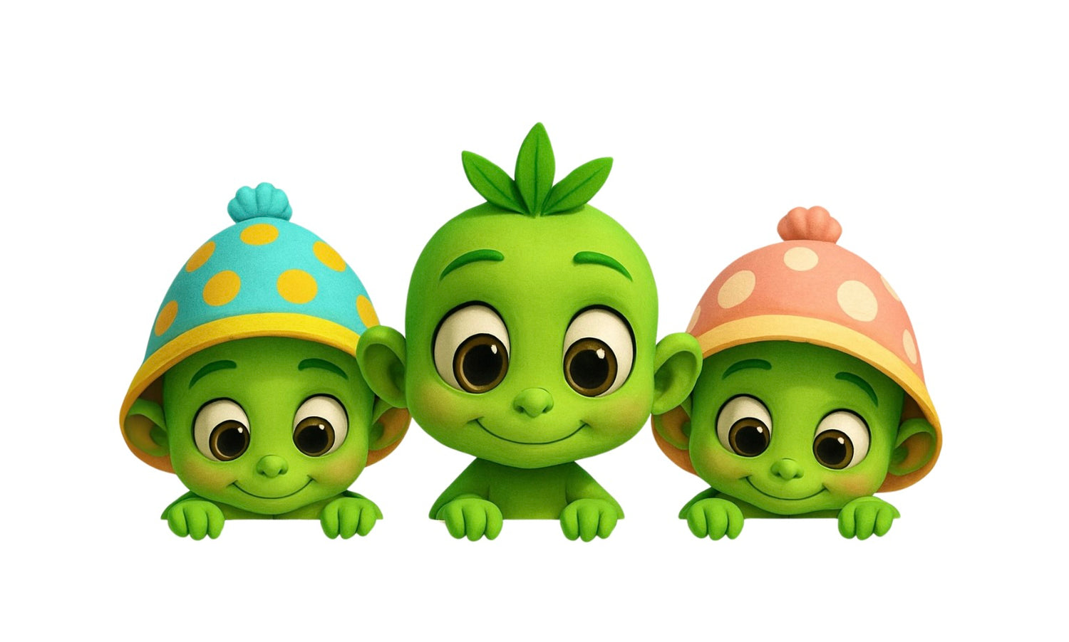 Sproutz spruitjes kijken naar beneden en zijn blij.