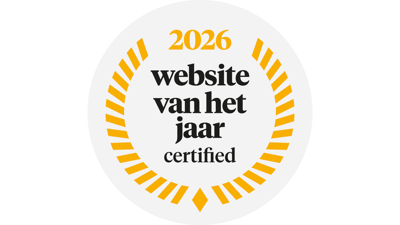 certificering sproutz website van het jaar 2026 in kleur en logo.