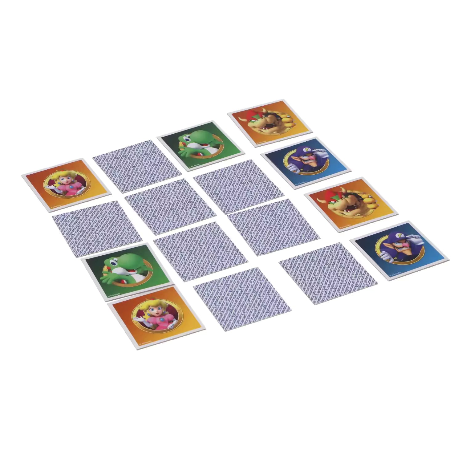 Spelopstelling van Super Mario memory Ravensburger, vrolijke kleurrijke kaarten voor kinderen, educatief en leuk speelgoed.