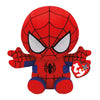 TY Marvel Spiderman knuffel 24CM met rood-blauw pak en glitter ogen, zacht speelgoed geschikt voor kinderen.