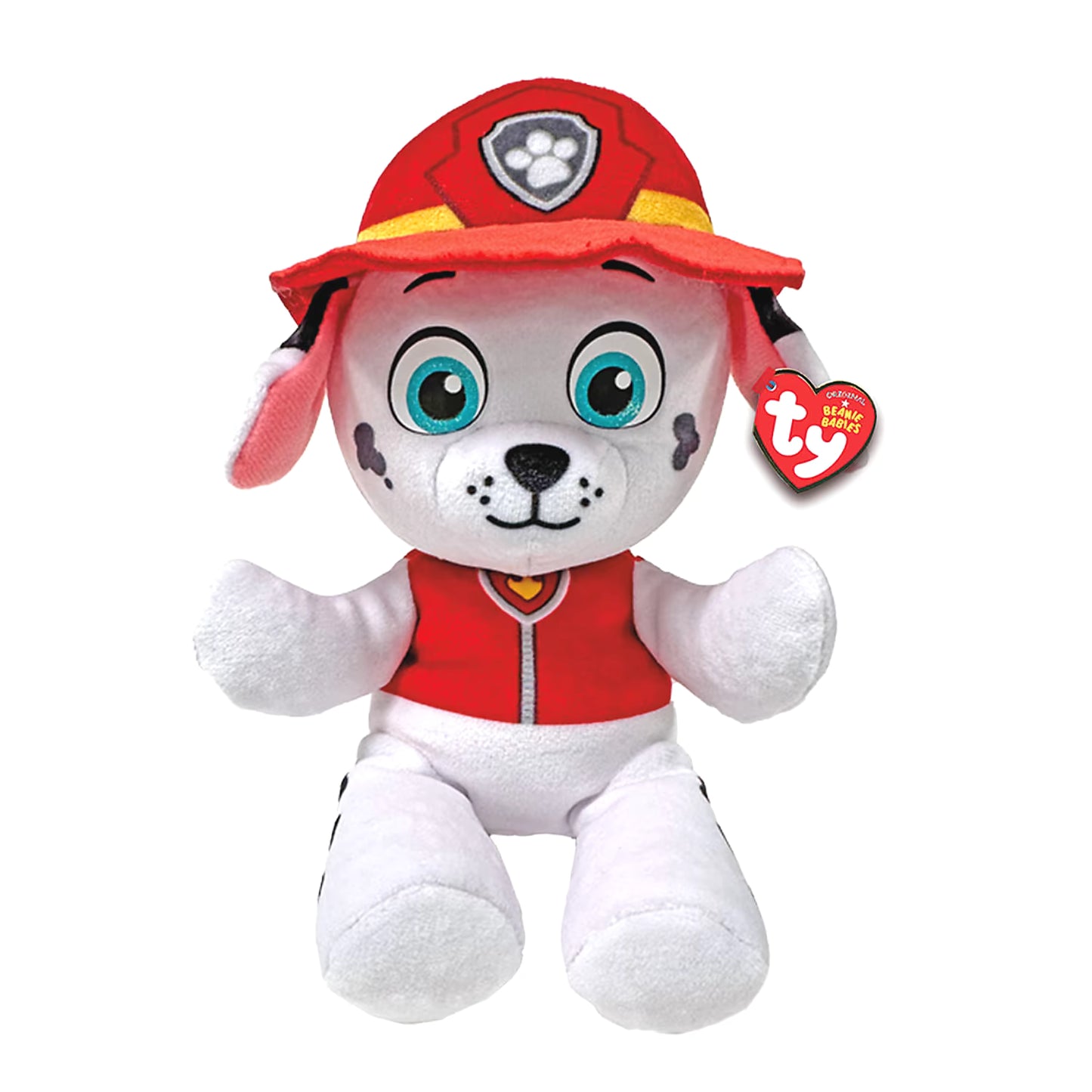 Ty PAW Patrol Marshall Knuffel 15cm in rood brandweerpak, zachte pluche knuffel voor kinderen en ideaal cadeau.