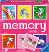 Voorkant van Ravensburger Unicorn Memory spel, kleurrijke eenhoorn illustraties, ideaal educatief speelgoed voor kinderen.