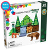 Voorkant doos Magnetic Magna Tiles forest animals - 25 magnetische bouwstenen met dierenfiguren, kinderen vanaf 3 jaar.